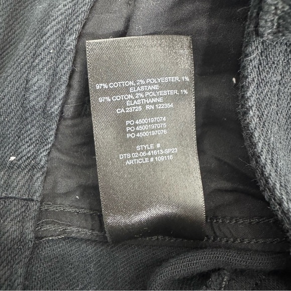 Aritzia Sunday Best High Rise Straight Tapered Leg Jeans Denim Black Size 6 - Picture 7 of 13